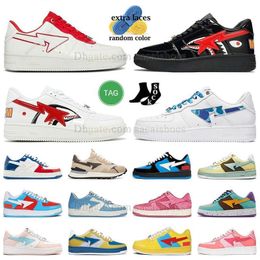 Designer New Casual Shoes SK8 Shark White Red ABC Camo White Blue Patent Leather Green Camo Combo Red Shark Black Mens Women Sneaker Sta Platform Shoes Schuhe Trainers