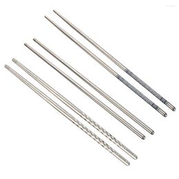 Chopsticks Exquisite Chop Sticks Silver Anti-rust Stainless Steel Non-slip