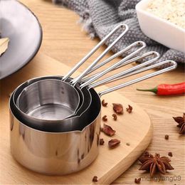 Measuring Tools Stainless Measuring Cup Kitchen Measuring Spoon Scoop For Baking Tea Coffee Accessories Measuring Tool Set 4Pcs/Set R230704