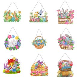 Boxes Diy Easter Diamond Painting Wreath Hanging Pendant Special Shaped Diamond Embroidery Mosaic Art Craft Kit Home Garden Decor Gift