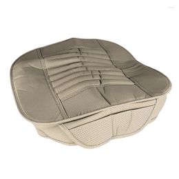 Car Seat Covers Beige Front Cushion Mat Cover Soft Breathable Bamboo Charcoal Full Surround Universal