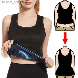 Waist Tummy Shaper Womens Heat Trapping Shirt Sweat Vest Tee Short Sleeve Top Sauna Suit Workout Exercise Tank top Compression Waist Z230704