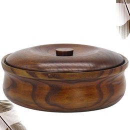 Dinnerware Sets Wood Bowl With Lid Serving Dishes Platter Fruit Plate Appetizer Snack Tray Fruits For Home Store