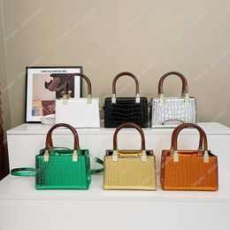 Pattern Handbag Tote Bags 2023 New Bright Face Fashion Small Square One Shoulder Crossbody Stone crossbody designer bag