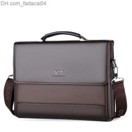 Briefcases Briefcases Male Handbags Pu Leather Men's Tote Briefcase Business Shoulder Bag for Men Brand Laptop Bags Man Organiser Documents Z230704