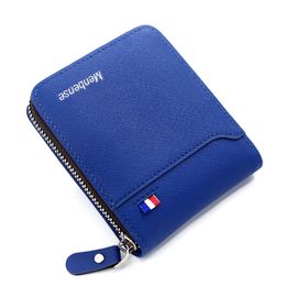 New Men's Wallet Short Korean Style Men's Zipper Bag Coin Pocket Card Holder Party Bag for Man Credit Card Holder Rfid Wallet