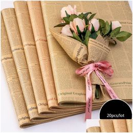 Gift Wrap Spaper Florist Flower Bouquet Packaging Paper For Birthday Valentine Mothers Day Christmas Thanksgiving Drop Delivery Home Dhl2R