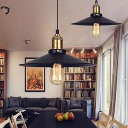 Pendant Lamps Loft Lamp Nordic Indoor Light Fixture Use Living Room Bedroom Industrial Wind Hanging Black White E27 Without Bulb