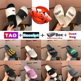 With Box 2024 NEW Men Women Designer Slippers Summer Pool Slides Black Green White Cool Grey Beige Blue Soft Pink Yellow Red Mens Rubber Bc 4793