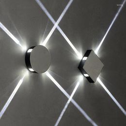 Wall Lamp Simple Modern LED Light Creative El Engineering KTV Square In The Living Room Round Aluminium