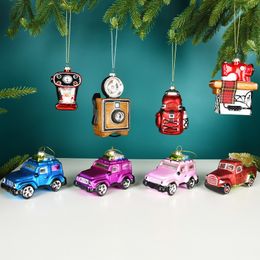 Other Event Party Supplies Glass Ornaments Christmas Tree Decorations Home Accessories Colorful Car Cute Xmas Year Tree Decor Novelties Navidad 230704