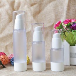 15ml 30ml 50ml Frosted Body Bottles Clear Airless Vacuum Pump Empty for Refill Container Lotion Serum Cosmetic Liquid F20172226 Srddo