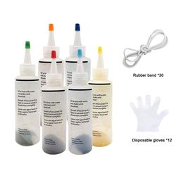 Decorating Tie Dye Kit 6/8/10colors Textile Fabric Paints Colourful Tie Dying with Rubber Bands Gloves Diy Clothing Graffiti Dye Paint Kit