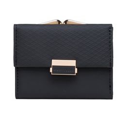 Fashion Leather Clutch Wallet Cute Purses Best Wallet Card Coin Pursev High Grade Hardware Buckle Wallet Short Slim Wallet