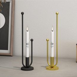 Candle Holders WDDSXXJSL Modern Simplicity Creative Home Decoration Round Holder Desktop Ornaments Three-dimensional Metal Crafts