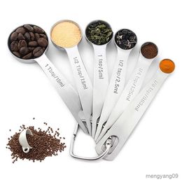 Measuring Tools 6Pcs Measuring Cups Stackable Kitchen Measuring Spoon Set Stainless Measuring Cups Spoons Set R230704