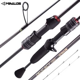 Boat Fishing Rods Mavllos DELICACY L.W 0.6-8g UL Fishing Rod Casting Spinning Rod Ultralight Carbon Fibre Hollow Solid 2 Tips Bait Casting Rods 230703