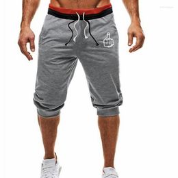 Men's Pants Fashion Print Capri Loose Drawstring Calf-Length Points Trouser Summer Casual Joggers Fitness Solid Color Sweatpants