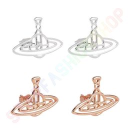 Saturn Charm Simple Hollow Earrings Brand Designer Geometry Celebrity Wedding Party Jewellery With Box fashion