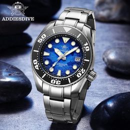 Other Watches Addies Dive Men Automatic Watch Stainless Steel Strap 200m Diving Series NH35 Sapphire Crystal Super Luminous 230703
