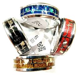 30pcs Mix 316L Stainless Steel Mix Pattern Ring Vintage Mens Cool Fashion Ring Quality Jerwelry Wholesale Hot sale