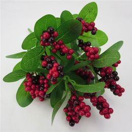 Decorative Flowers Artificial Berries Christmas Fruit Fake And Foam Decorate Wedding Home Furnishing Table Plants