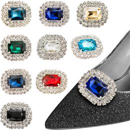 Shoe Parts Accessories 2 Pcs Shoe Clips Square Wedding Shoes Decoration Classic Detachable High Heels Shoe Buckle Ladies Shoe Accessories 230703