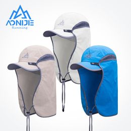 Cycling Caps Masks AONIJIE E4089 Unisex Fishing Hat Sun Visor Cap Outdoor UPF 50 Protection with Removable Ear Neck Flap Cover for Hiking 230704