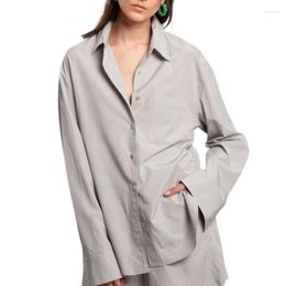 Women's Blouses Women Mercerized Pure Cotton Shirt Classical Turn-down Collar & Shorts 2 Piece Suit Ladies Spring Simple Casual Set