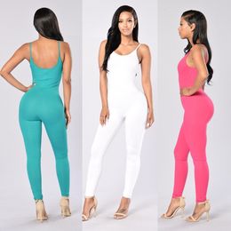 Women's Two Piece Pants Women Sexy Jumpsuit Summer Camis Rompers Bodycon Skinny Bodysuit Pencil Pants Playsuit Overalls Women Streetwear Jumpsuits 230703