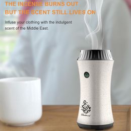 Boxes Arabic Bakhoor Burner Vaporizer Usb Electric Dukhoon Arabian Censer Rechargable Car Incense Burner Aroma Diffuser Ramadan Gifts