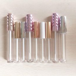 Empty Lip Gloss Tubes Transparent Lipgloss Containers Clear Refillable Eyelash Growth Liquid Tube Cosmetic Container with Rubber Stoppe Sbrf