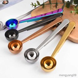 Measuring Tools Spoon Clamp Multi-function Measuring Portable 4color Stainless Kitchen Tools with Bag Seal Clip R230704