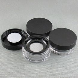 Loose Powder Container with Elastic Screen Mesh Net Black Flip Cap Sifter Jar Box Cosmetic Powder Case F2273 Omtwr