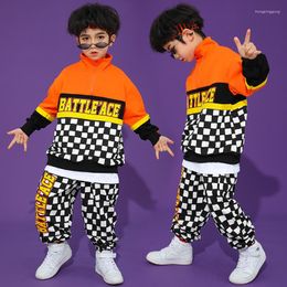 Stage Wear Children Hip Hop Clothes Autumn Street Dance Costume Boys Loose Long Sleeve Sweater Girls Jazz Pants Rave BL4783