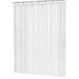 Bath Accessory Set 180Cmx180Cm Plastic Peva Waterproof Shower Curtain Transparent White Clear Bathroom Luxury With Hooks