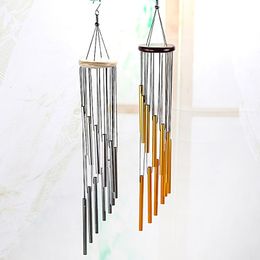 Knitting Wind Chimes 58cm/23inch Memorial Wind Bell Outdoor with 12 Aluminum Alloy Tubes and Hook Gift for Friends Kids Home Decor