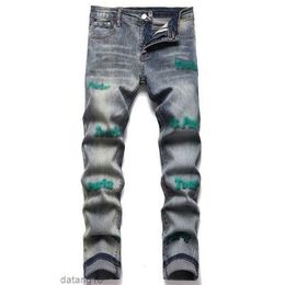 Mens Designer Jeans No Rips Skinny Amirri for Men Ripped Pants with Holes Denim Man Shirt Straight Leg Slim Fit Zipper Amari Hip Hop Bikers Motorcycle 12 Axf3