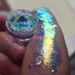 Eye Shadow 1gpcs Ultra Fine Rainbow Iridescent Opal Color Shifting Multichrome eyeshadow flakes Pigment Makeup 230703