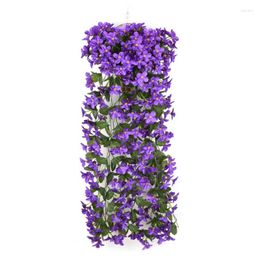 Decorative Flowers E5BB 2pcs Artificial Hanging Violet Multifunction Simulation Ornament For Wedding Birthday Holiday Decoration Charm