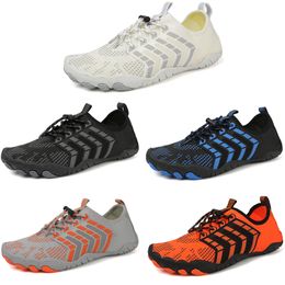 2023 Anti-slip casual mesh beach wading shoes men black gray blue white orange toutdoor for all terrains