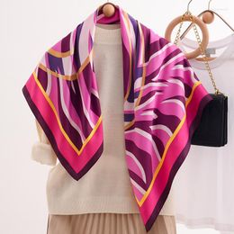Scarves Irregular Pattern Silk Scarf 90x90cm Square For Women Fashionable Commuting Coloured Casual Wholesale
