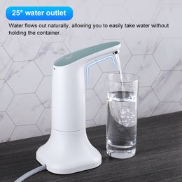 Other Drinkware Electric Water Bottle Pump Automatic Drink Dispenser USB Rechargeable Water Pump LED Luminous Home Auto Switch Water Dispensers 230703