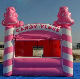 4m/5m/6m/8m Inflatable Candy Floss Popcorn Stand Tent Custom advertising booth air concession stand carnival stall for promotion