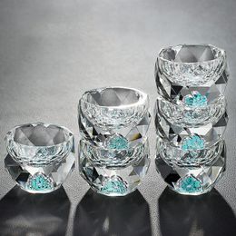 Tumblers 3/6Pcs 50ml Luxury Crystal Diamond Series S Glasses Cocktail Whiskey Glass Cup Turquoise Wine Glass Set Party Wine Glassware 230704