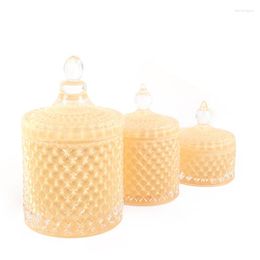 Storage Bottles Modern Minimalist Glass Sugar Jar With Lid Candle Cup Jewelry Box Home Decoration Ornament