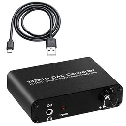 Connectors 5.1ch Dac Converter Audio Decoder Digital Optical Coaxial Toslink to Rca 3.5mm Jack Support Dolby Ac3 Dts 5.1 2.0ch