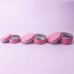 Pink 10g 15g 25g 30g 50g 60g Aluminum Jars Lip Balm Pot Skin Care Cream Eyeshadow Lipgloss Liquid Base Foundation Container Tins Wwqob