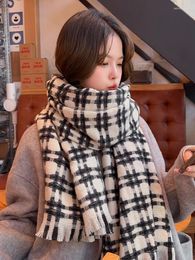 Scarves Imitation Cashmere Women Scarf Winter Ladies Vintage Plaid Warm Scarve Pashmina Mujer Female Foulard Bufanda Wrap Shawl Men