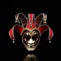 Mardi Gras Venetian Masquerade Mask Halloween Clown Mask Party Event Show Ball Supplies Decoration Cosplay L230704